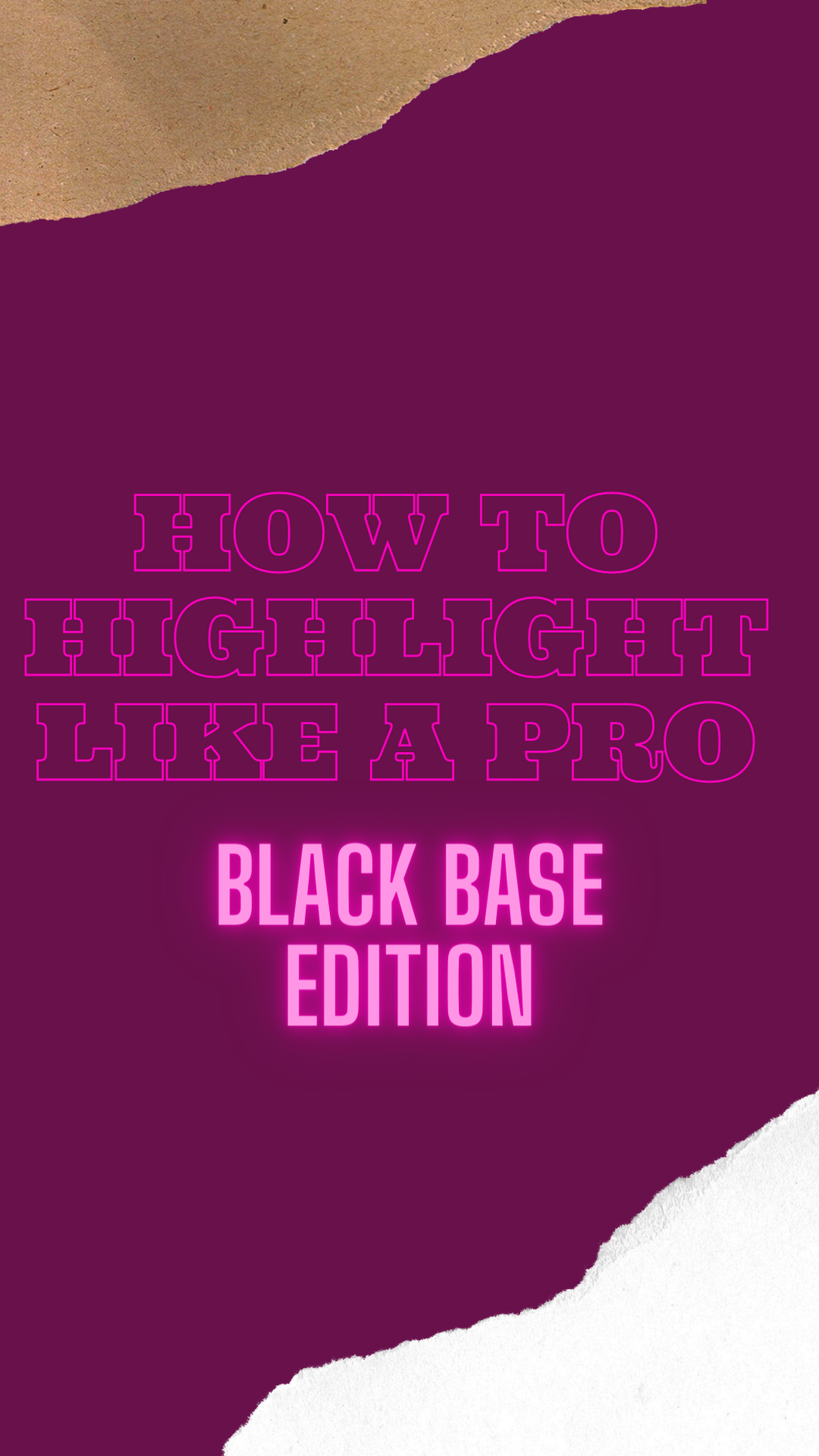 How to highlight like a PRO- black base edition - Purple Vault 